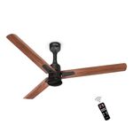 Polycab Silencio Mini DLX 1200mm 5-Star Advanced BLDC, Remote Ceiling fan for home|High Air Delivery, 25 Speed Setting, Sleep Mode, Reverse Rotation, Free Installation|3+1 Years Warranty【Maple Wood】