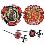 Bey Battling Top Burst Gyro Toy Set 2 Spinning Tops 2 Launchers for Birthday Party Gift Idea Toys for Boys Kids Children Age 8+