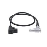 HangTon D-tap Female Right Angle 4 Pin Flexible Power Cable for Canon C300 Mark II, C200 Camera