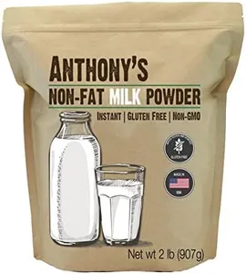 Anthony's Non Fat Milk Powder, 2 lb, Instant, Gluten Free & Non GMO