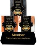 Menbar™ soap bars for men uk - LUXURY Top 3 Fragrance inspired by CODE, CREED, MILLION Multipack 3X100g mens soap bar BEST GIFT FOR HIM NATURAL Soap ORGANIC Jojoba oil, Hyaluronic Acid Papaya Extract