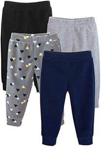 GLASH Kids Boys and Girls Sweatpants, 4pcs Casual Heated Micro Fleece Pants, Triangle, 5 Years