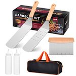 Bbcuepro 6 PCS Griddle Accessories Kit - Stainless Steel Flat Top Grill Spatula Kit for Outdoor Barbecue Teppanyaki Camping Cooking, Blackstone and Camp Chef - Professional Grill BBQ Spatula Set