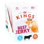 Kings Beef Jerky - BBQ Flavour - High Protein, Gluten Free Meat Snack - Box of 12 x 25 g Packs