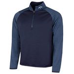 Callaway Golf Mens Long Sleeve 1/4 Zip Waffle Sweater - Peacoat - L