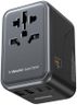 MOMAX 6-in-1 Universal Travel Adapter, GaN 70W International Power Adapter, 3 USB-C PD Fast Charging & 2 USB-A QC, 1 AC, All-in-one International Plug Adapter for Travel European UK AUS JP