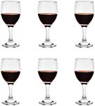 BTGLLAS 120ML 4 Ounce - Set of 6 Classic Red Wine Glasses Durable Clear White Lead-free Glass Cup for Party (Glass, 6Pcs4OZ)