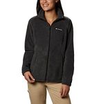 Columbia Women's Benton Springs Full Zip Jacket, Soft Fleece with Classic Fit, Charcoal Heather, Large