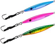 Goture Salmon Jigs, Vertical Jigs/Deep Sea Fishing Jigs / 80g 100g 150g Saltwater Lead Jigs for Cod, Salmon, Musky, Mackerel, Halibut, Bass, Trout, Northern Pike, Tuna