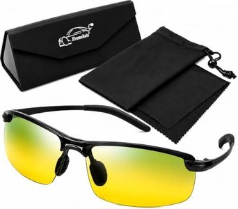 Xtremeauto Anti-Glare Night Driving Glasses, Polarised Day & Night Vision Sunglasses with UV400 Protection for Men & Women, Yellow Lens Driving Glasses for Driving, Fishing & Outdoor Use