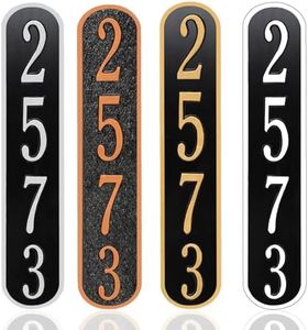 Custom Vintage Address Plaque Personalized House Number Sign Acrylic and Aluminum Metal Address Sign for Outside, Wall Mounted Street with Any and Letters (4 Colors)
