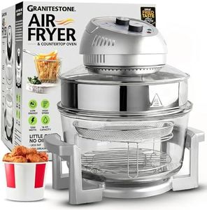 Big Boss 16Qt Large Air Fryer – Large Capacity Non Toxic Glass Air Fryer Oven with 50+ Air Fryers Recipe Book for Quick+Easy Meals for Entire Family, AirFryer Oven Makes Healthier Crispy Foods –Silver