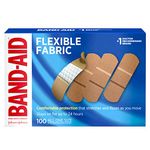 Johnson & Johnson band-aid flexible fabric bonding for wound care and first aid in one size, 100 pieces