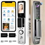 Golens Zinc X13 Premium Smart Lock Digital Door Lock 8 Ways To Unlock Video Intercom,Calling 3D Face Recognition, Camera & Wi-Fi App, Fingerprint, Rfid Card, Pin, Manual Key (2 Years Warranty), Black