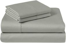 RV Camper King Sheet Set - 400 Thread Count Egyptian Cotton Sheets for RV Camper King Size 4 PCs Sheet Sets - 15 Deep Pocket - Easy Fit - Camper King (72 X 80) Sheets, Light Grey Solid