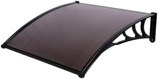 40"x 40" Window Awning Door Canopy Exterior，Window Door Entry Awning Polycarbonate Cover Front Door Window Shade Outdoor Patio Canopy Sun shetter，Rain and Snow Protection