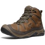 KEEN Men’s Circadia Mid Height Comfortable Waterproof Hiking Boots, Bison/Brindle, 10.5 Medium US