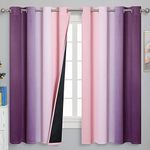 Pink and Purple Curtains 63 Inch Le