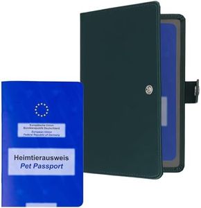 kwmobile Custodia Passaporto Europeo Animali Domestici - Cover Porta Documenti Cane Gatto Furetto - Porta Carta Identità Animale Domestico - Portadocumenti Pelle PU