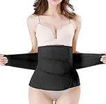 Postpartum Girdle C-Section Recovery Belt Back Support Belly Wrap Belly Band Shapewear - Black - Medium