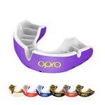 OPRO Gold Level Mouthguard, Adults and Kids Sports Mouth Guard, Featuring Revolutionary Fitting Technology for Boxing, Lacrosse, MMA, Martial Arts, Hockey, and All Contact Sports (Purple, Youth)