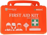 Thadhani MEDIC 500 First Aid Kit - Medical-Grade Polymer Case, ANSI Type II Compliant for 5 People ||Portable & Mountable, Water-Resistant with Gasket | Ideal for Job Sites, Office, Industries, Home & Emergency Use