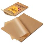 Katbite 75Pcs 12x16IN Unbleached Parchment Baking Paper, Heavy Duty Pre-Cut Parchment Paper Sheets, Half Sheet Brown Non-Stick Baking Parchment Paper for Air Fryer, Baking Cookie Pans, Oven