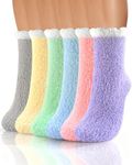 TEHOOK Soft Fuzzy Socks for Women, Warm Fluffy Thick Cozy Plush Winter Socks for Christmas Gifts & Stocking Stuffers