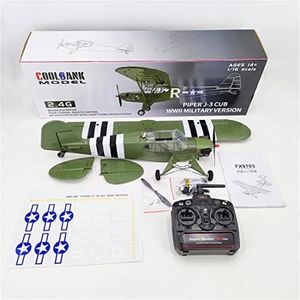 Goekhyrani 1/16 Scale RC Plane, WWII Piper J-3 CUB RC Airplane with Gyro, 2.4GHz 4CH Military RC Plane Ready to Fly, EPP Fixed-Wing RC Aircraft Outdoor for Adults-2025 Xmas Gifts (RTF