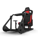 GT Omega ART Racing Simulator Cockpit RS6 Gaming Console Seat for Thrustmaster T300RS TX Ferrari 458 Italia Edition Steering Wheel Pedals & TH8A Shifter PS4 Xbox, with Stand & Reclinable Chair Rails