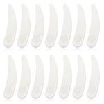 Molain 100Pcs Cosmetic Spatulas, Mini White Plastic Beauty Face Cream Eye Cream Scraper Cosmetic Spatula for Mixing and Sampling