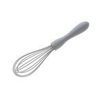 Wiltshire Silicone Whisk, Egg Whisk, Baking & Whipping Balloon Whisk, Manual Hand Whisk for Beating Blending & Stirring, Heat-Resistant Utensil, Non-Stick, Non-Scratch, Pebble Grey, 21x5x5cm