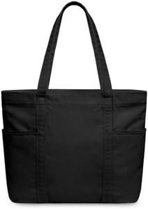 TOPDesign 6-Pack Canvas Tote Bags with 3 Exterior Pockets & Zip Top
