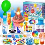 UNGLINGA 70+ Experiments Science Kit for Kids, Fun Educational S.T.E.M Toys, Chemistry, Physics, Volcano, Birthday Gift Ideal for Boys Girls Scientists