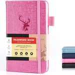 Password Book Alphabetical with Tabs: Small Password Keeper for Website Log in - Hardcover Password Notebook Pocket Size Used for Internet Address and Password Oganazation,6.1 * 3.7in (Pink)