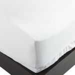 National Allergy Premium 100% Cotton Zippered Mattress Protector - King Size - 9-inch Deep - White - Breathable Hypoallergenic Dust Mite & Bed Bug Proof Cover - Advanced Encasement