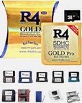 R4 SDHC 2024 Gold Adapter with 32 GB Micro SD with YS Menu with 500 in 1 Will Work On DS DSI DSIXL 2DS 2DSXL 3DS 3DSXL