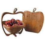 Collapsible Apple Shaped Bamboo Bas