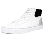 Nautica Men's High-Top Fashion Sneakers - Lace-Up Trainers for Stylish Basketball Style and Comfortable Walking Shoes-Oakford, Moav-white, 6 UK