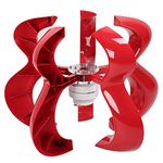 DTHL400W Wind Wind Wind, Home Wind Power Generator Power Generator Red 5 Blades 400W 12m/s Rated Wind Speed Vertical Axis Hybrid Wind Solar System for Home Boat (24V)