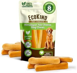 EcoKind Yak Cheese Dog Chews | 2 lb. Bag | Healthy Dog Treats, Odorless, Rawhide Free, Long Lasting Dog Bones for Aggressive Chewers, Indoors & Outdoor Use, Made in The Himalayans