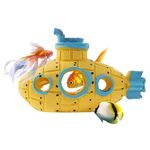 HyzaPhix Resin Hollow Submarine Fish Tank Decorations Aquarium Shrimp Hideout Aquarium Ornament Hiding Cave Shelter for Shrimp Betta Lizards Hideaway Decor (yellow)