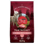 Purina ONE True Instinct High Protein Dry Dog Food, Beef & Salmon - 12.4 kg Bag