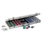 Fat Cat Replacement Aluminum Poker Chip Case - 500ct (Chips, Cards, and dice not Included), Silver
