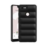 Amazon Brand - Solimo Puffer Case Camera Protection Soft Back Cover for Google Pixel 3 XL - Black