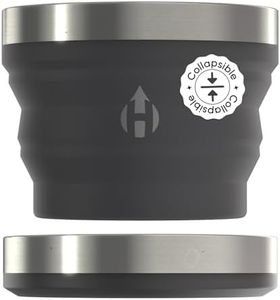 HYDAWAY Collapsible Cup - 12oz, Silicone I Reusable Travel Cup for Drinking & Snacks, Kids Days Out, Camping & Backpacking, Small, Foldable & Portable Dog Water Bowl, Steel Rim, Collapse to 1-inch