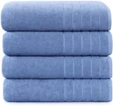 Casa Platino Bath Sheet Sets, 4 Pack Bath Sheet(36"x 72"), Hotel Bath Sheet Towels, 100% Ring Spun Cotton Bath Sheet, Absorbent Towel Sets, Quick Dry Bath Sheet, Soft Towels - Cerulean Blue