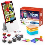 Osmo - Genius Starter Kit for Fire Tablet-5 Educational Learning Games-Ages 6-10-Spelling, Math & Creativity-STEM Toy Gifts-Boy & Girl-Ages 6 7 8 9 10(Osmo Fire Tablet Base Included-Amazon Exclusive)