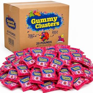 Rainbow Crunchy Gummy Clusters Candy Packs – 0.5 oz Individual Bags – Approx. 640 Count – 20 lb Bulk Pack