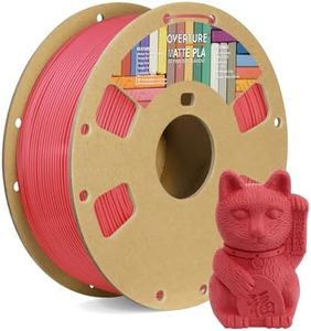 OVERTURE Matte PLA Filament 1.75 mm, 1 kg (2.2 lbs) Spool, Dimensional Accuracy +/- 0.05 mm (red)